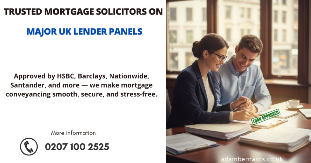 Trusted Mortgage Solicitors – Adam Bernard Solicitors on Major UK Lender Panels