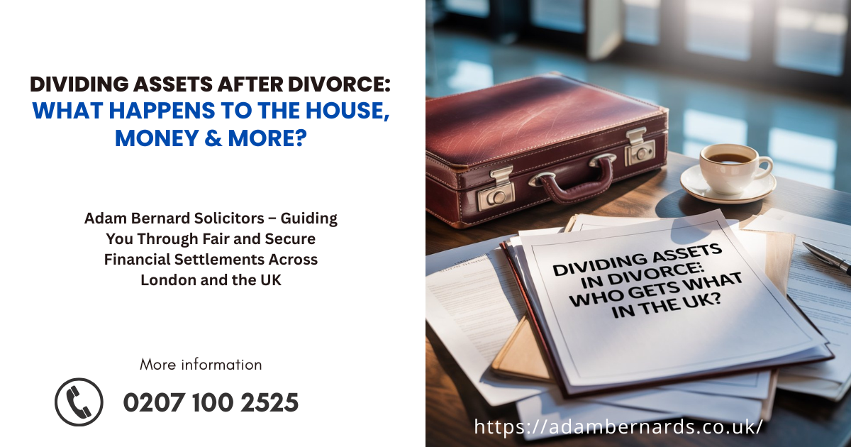 Couple sitting at a table reviewing financial documents with a solicitor, discussing divorce asset division in the UK.