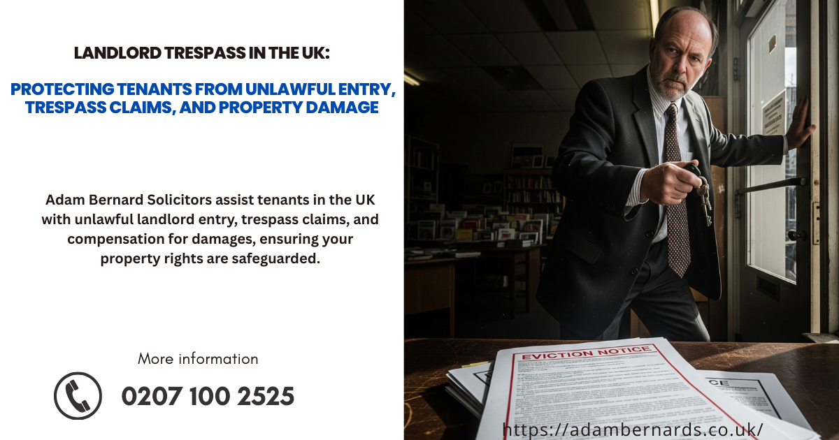 Landlord and tenant dispute over trespass, mesne profits, and unlawful entry in UK commercial property