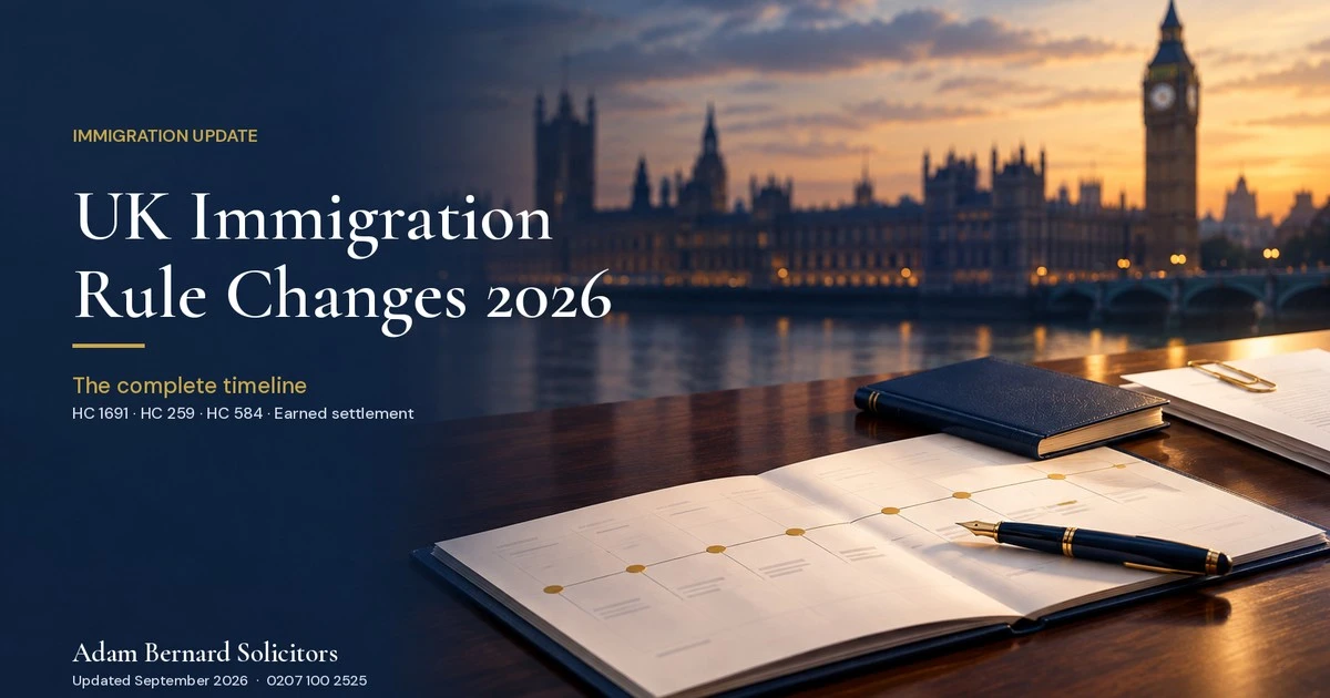 UK immigration rule changes 2026: