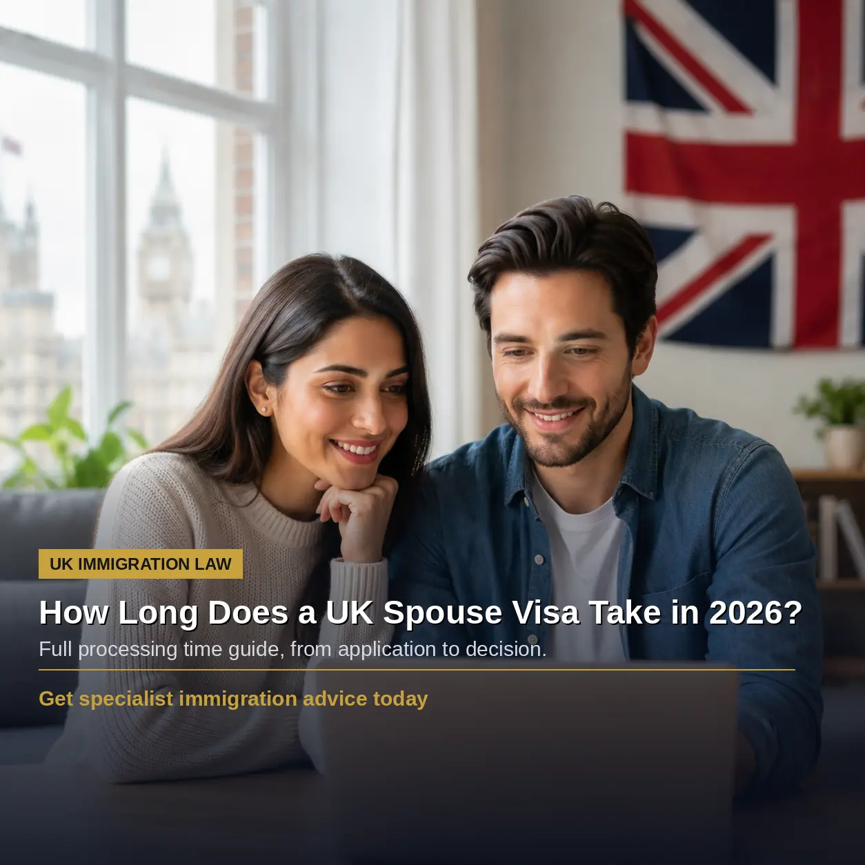 couple sitting applying for uk spouse visa